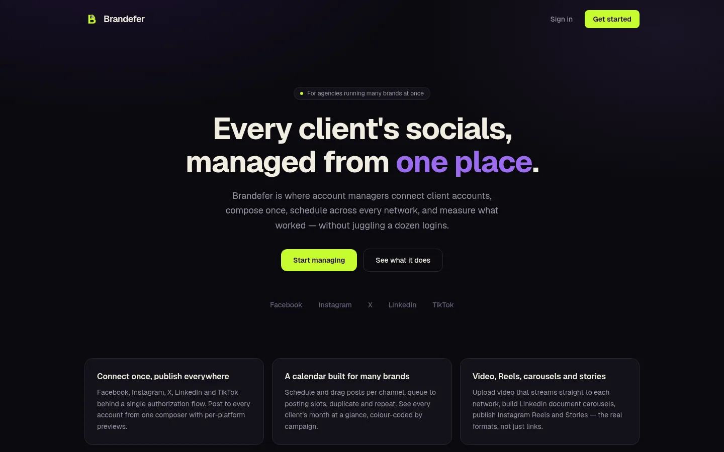 Brandefer Social Media Platform
